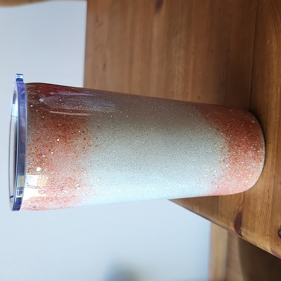 Glitter Gold & Silver 20oz Tumbler with Roses & 10oz "Not a Day Over Fabulous" - Picture 7 of 11